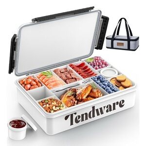 Tendware White Food Storage Container with Compartments
